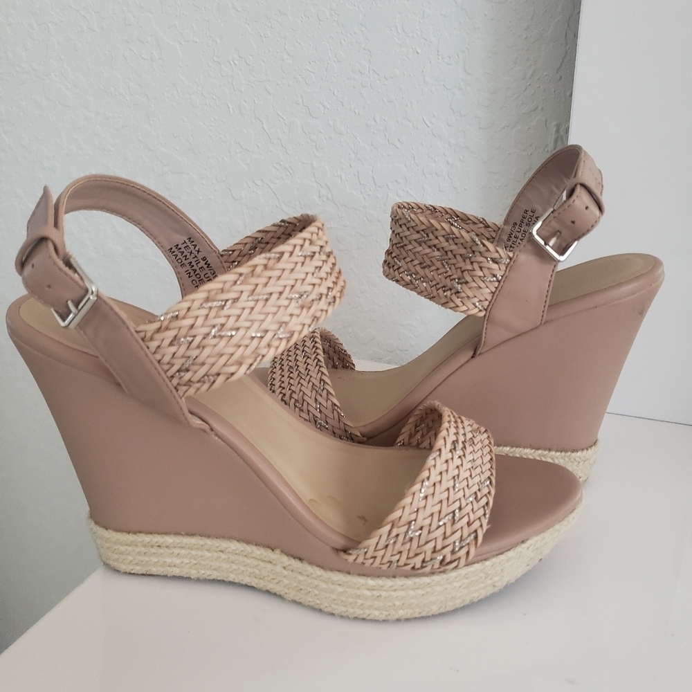 🌟Boho Chic Espandrille Braided Strap Open Toe Wedges🌟